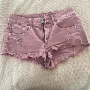 Pastel pink American eagle shorts